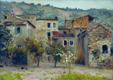 アイザック・イリイチ・レヴィタン Painting - イタリア北部のボルディゲラ付近にて 1890年 アイザック・レヴィタン